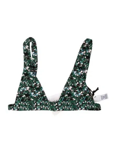 Pre-owned Dos Gardenias Camouflage Print Top In Green