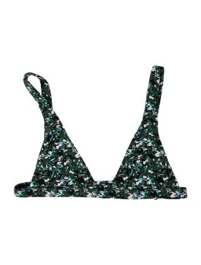 Pre-owned Dos Gardenias Camouflage Print Top In Green