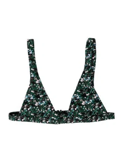 Pre-owned Dos Gardenias Camouflage Print Top In Green
