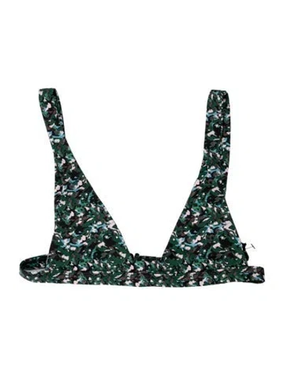 Pre-owned Dos Gardenias Camouflage Print Top In Green