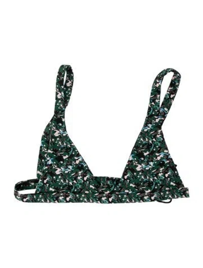 Pre-owned Dos Gardenias Camouflage Print Top In Green