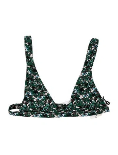 Pre-owned Dos Gardenias Camouflage Print Top W/ Tags In Green