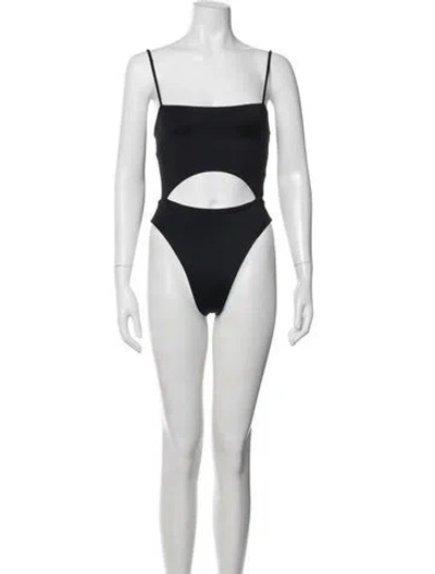 Pre-owned Dos Gardenias Cutout Accent Bikini W/ Tags In Black