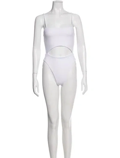 Pre-owned Dos Gardenias Cutout Accent Bikini W/ Tags In White