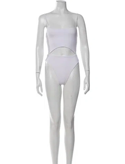 Pre-owned Dos Gardenias Cutout Accent Bikini W/ Tags In White