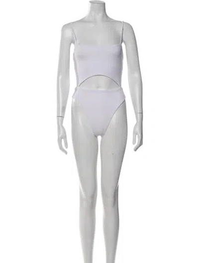 Pre-owned Dos Gardenias Cutout Accent Bikini W/ Tags In White