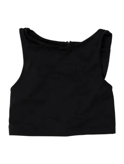 Pre-owned Dos Gardenias Cutout Accent Top In Black