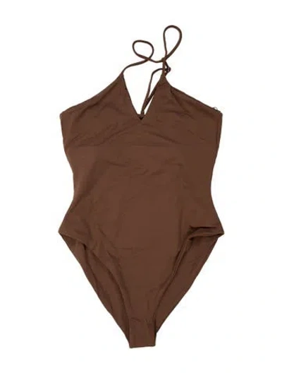 Pre-owned Dos Gardenias One-piece In Brown