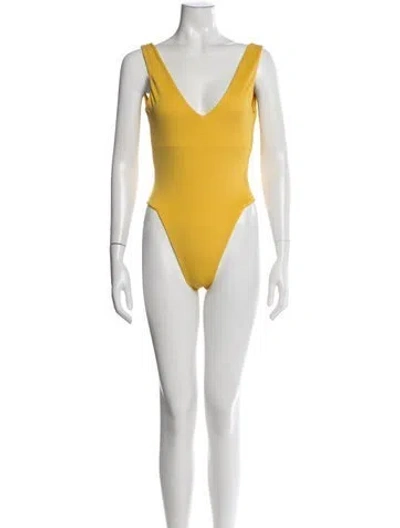 Pre-owned Dos Gardenias One-piece W/ Tags In Yellow