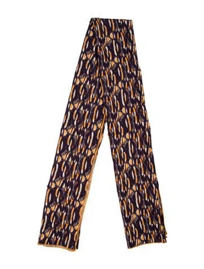 Pre-owned Dos Gardenias Printed Pareo In Purple