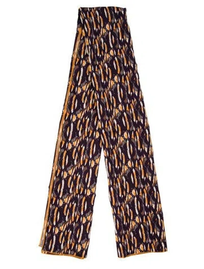 Pre-owned Dos Gardenias Printed Pareo In Purple