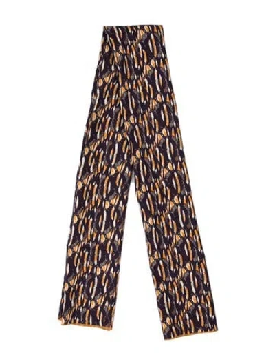 Pre-owned Dos Gardenias Striped Scarf In Purple
