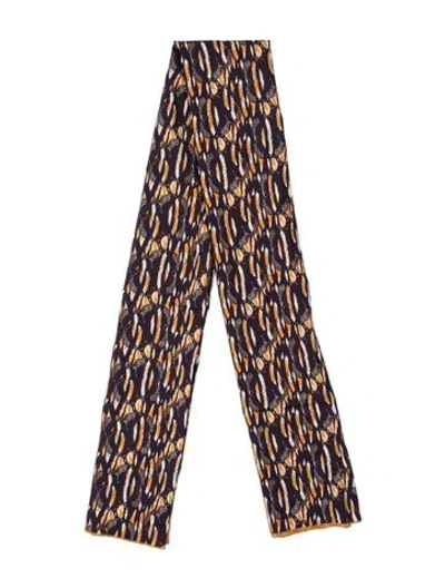 Pre-owned Dos Gardenias Striped Scarf In Purple