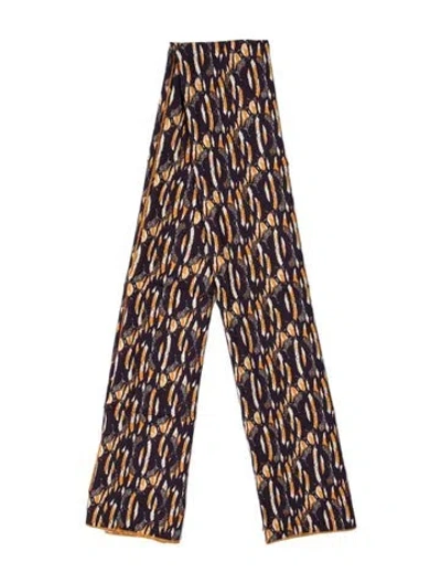 Pre-owned Dos Gardenias Striped Scarf In Purple