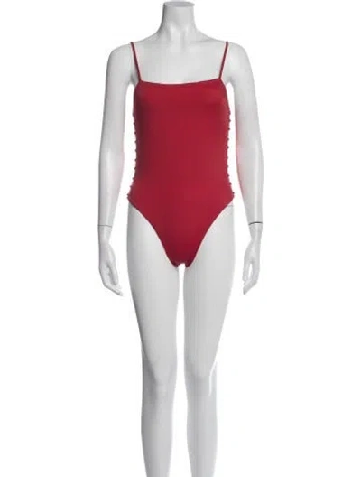 Pre-owned Dos Gardenias Studded Accents One-piece W/ Tags In Red