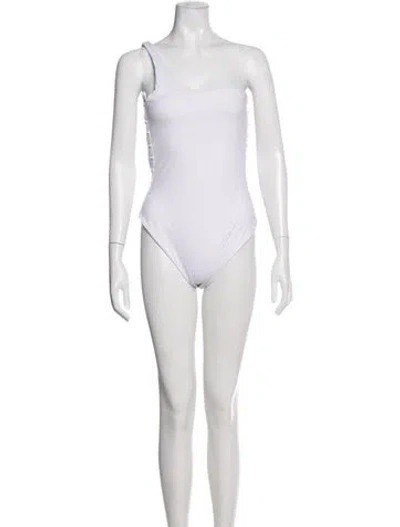 Pre-owned Dos Gardenias Studded Accents One-piece W/ Tags In White