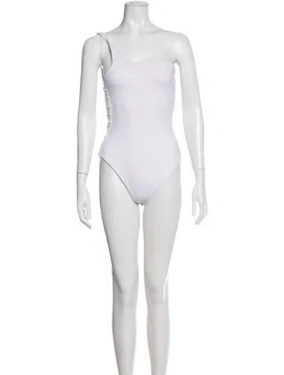 Pre-owned Dos Gardenias Studded Accents One-piece W/ Tags In White