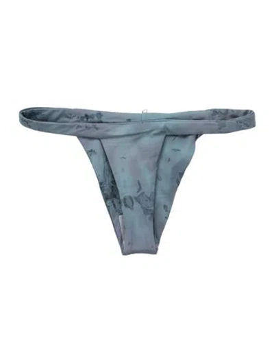 Pre-owned Dos Gardenias Tie-dye Print Bikini W/ Tags In Blue