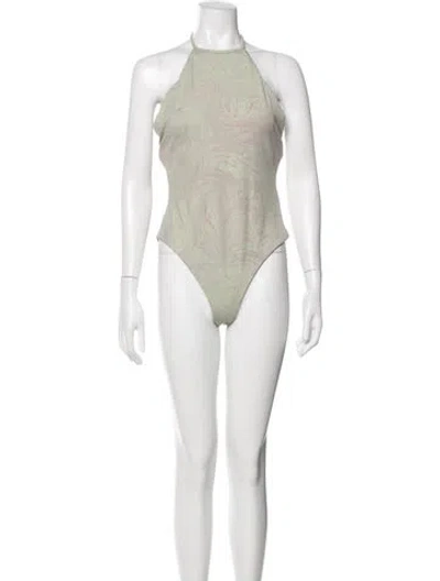 Pre-owned Dos Gardenias Tie-dye Print One-piece W/ Tags In Green