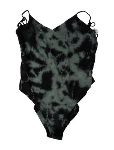 Pre-owned Dos Gardenias Tie-dye Print One-piece W/ Tags In Green