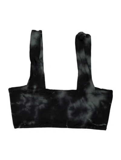 Pre-owned Dos Gardenias Tie-dye Print Top W/ Tags In Black