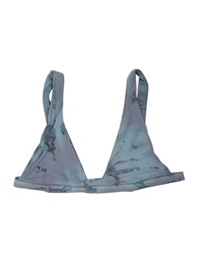 Pre-owned Dos Gardenias Tie-dye Print Top W/ Tags In Blue