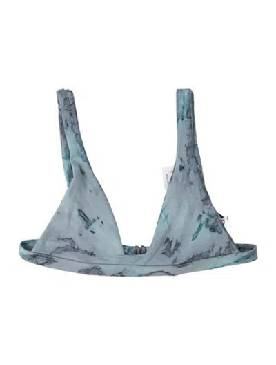 Pre-owned Dos Gardenias Tie-dye Print Top W/ Tags In Blue