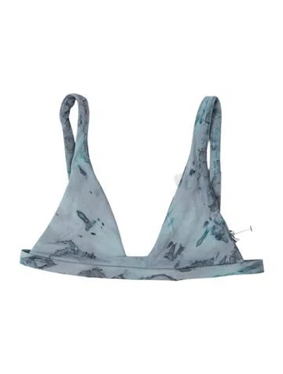 Pre-owned Dos Gardenias Tie-dye Print Top W/ Tags In Blue