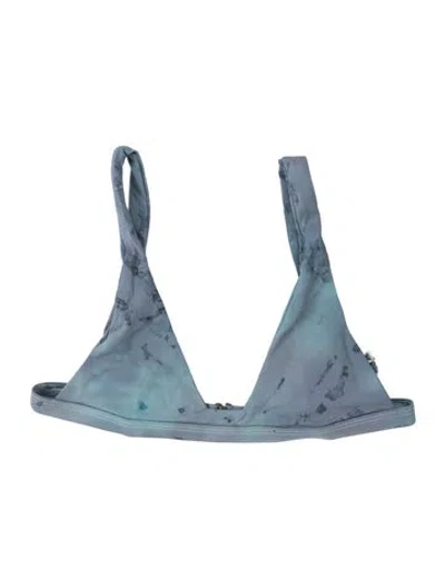Pre-owned Dos Gardenias Tie-dye Print Top W/ Tags In Blue