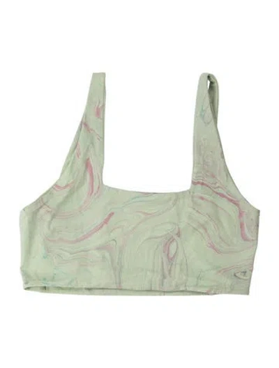 Pre-owned Dos Gardenias Tie-dye Print Top W/ Tags In Green
