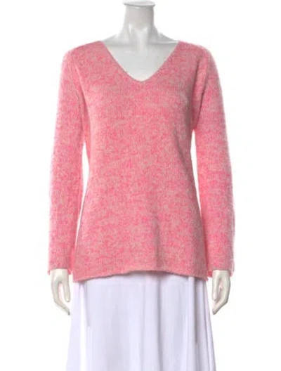 Pre-owned Dosa Alpaca Patterned Sweater In Pink