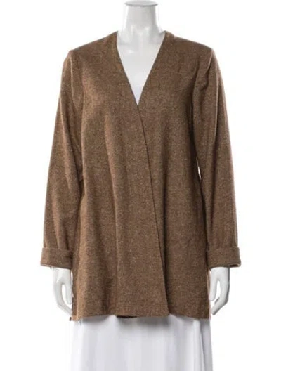 Pre-owned Dosa Cashmere Tweed Pattern Jacket In Neutral
