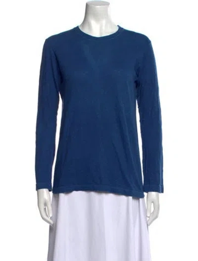 Pre-owned Dosa Crew Neck Long Sleeve Sweatshirt In Blue