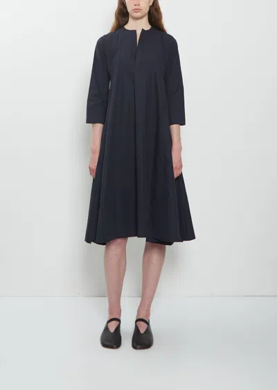 Dosa Dense Khadi Cotton Short Tule Dress In Midnight
