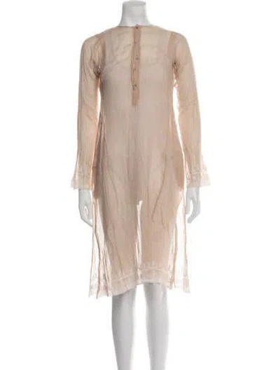 Pre-owned Dosa Floral Print Long Dress In Neutrals