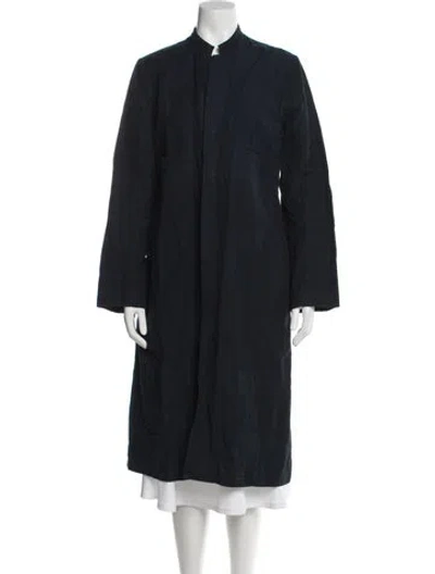 Pre-owned Dosa Linen Jacket In Blue
