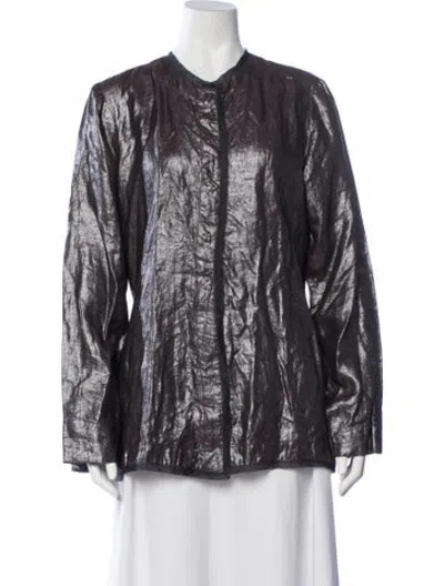 Pre-owned Dosa Linen Jacket In Purple