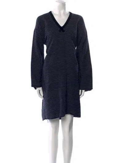 Pre-owned Dosa Linen Knee-length Dress In Blue