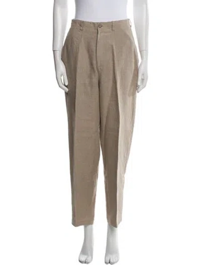 Pre-owned Dosa Linen Straight Leg Pants In Neutral