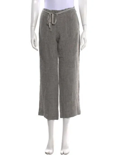 Pre-owned Dosa Linen Wide Leg Pants In Grey
