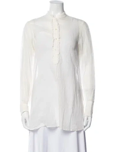 Pre-owned Dosa Long Sleeve Blouse In Neutrals