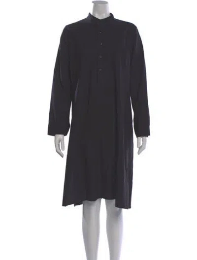 Pre-owned Dosa Mock Neck Knee-length Dress In Gray