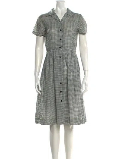 Pre-owned Dosa Plaid Print Knee-length Dress In Multi