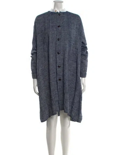 Pre-owned Dosa Printed Mini Dress In Blue