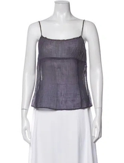 Pre-owned Dosa Scoop Neck Sleeveless Top In Purple