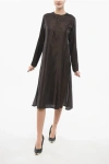 Dosa Silk Crewneck Dress
