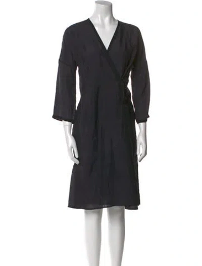 Pre-owned Dosa Silk Knee-length Dress In Black