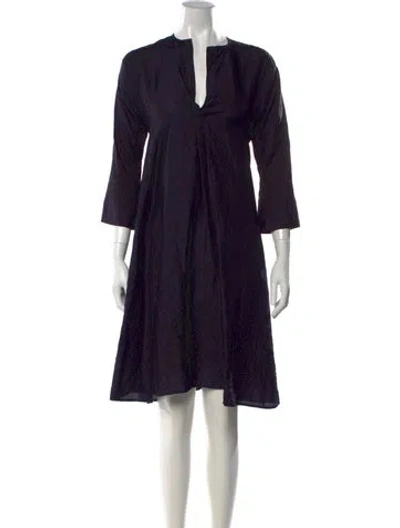 Pre-owned Dosa Silk Knee-length Dress In Black