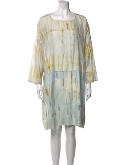 Pre-owned Dosa Silk Knee-length Dress In Blue