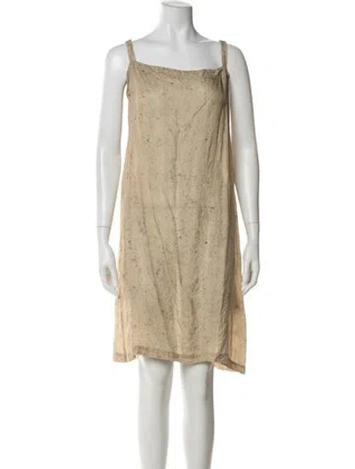 Pre-owned Dosa Silk Knee-length Dress In Brown